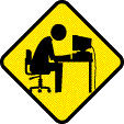 animated gif pictogram of person banging head into keyboard
